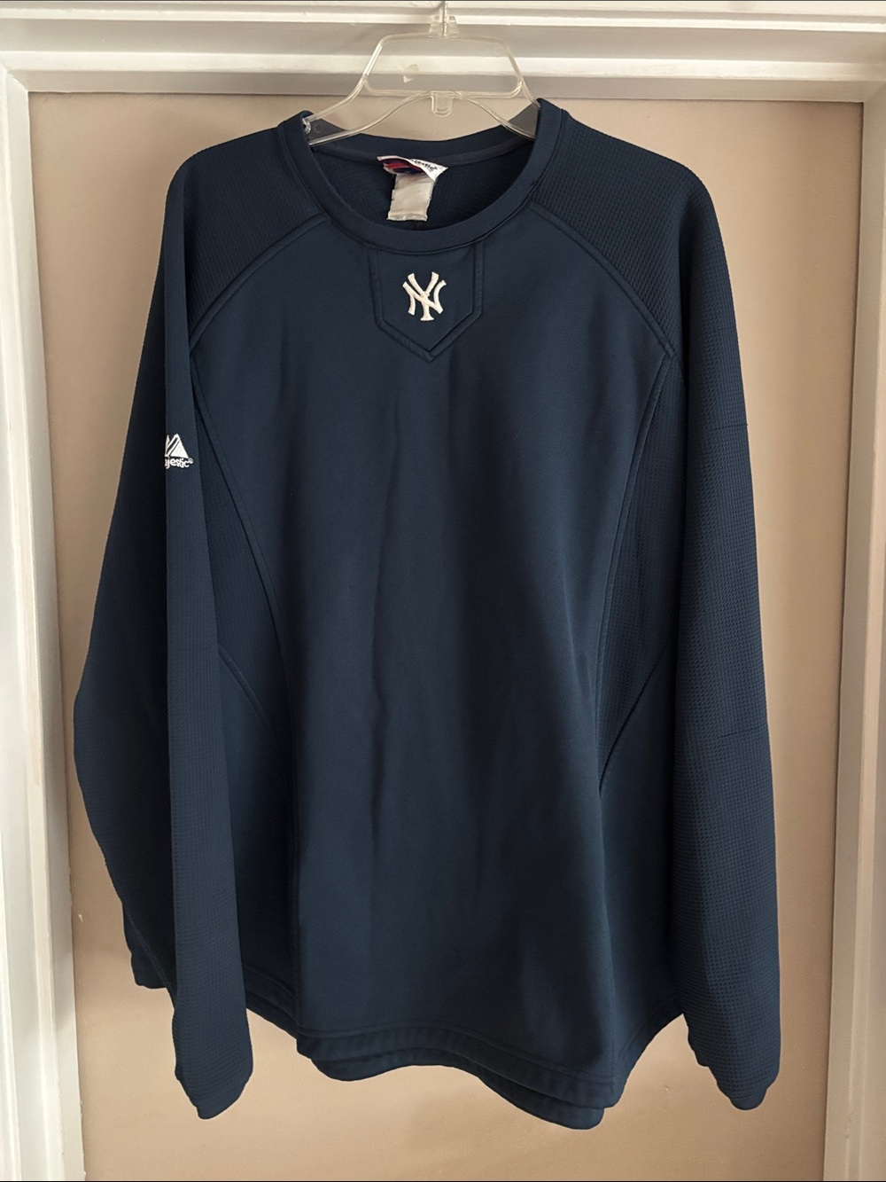 Men's Navy Crewneck Sweater with Team Logo New York Yankees 2XL